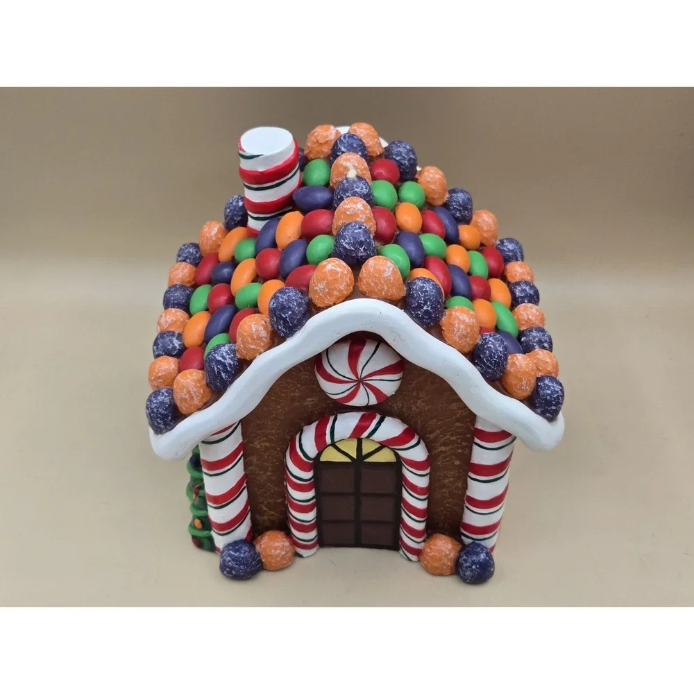 Gingerbread House Candle Decor Candy Land Heavy NEW Holiday‎ Christmas 7